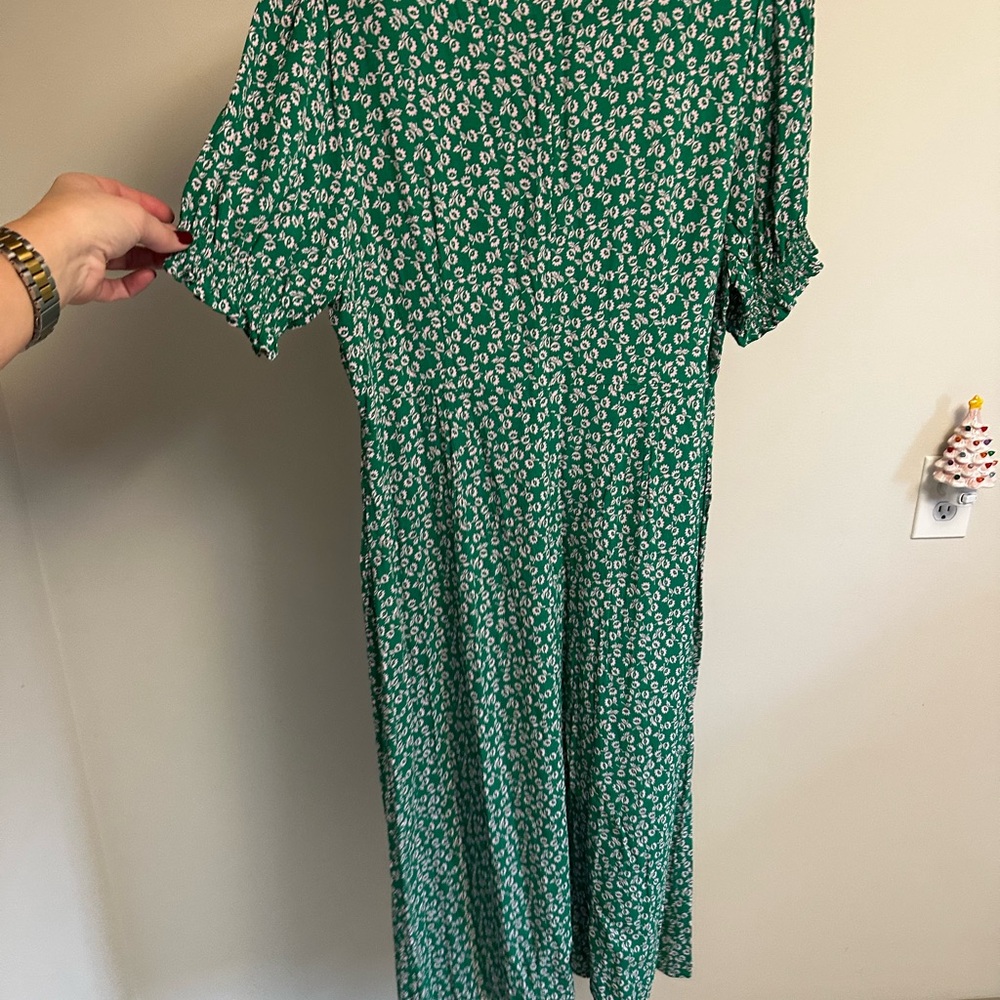 Boden Green and White Midi Dress - Picture 4 of 4